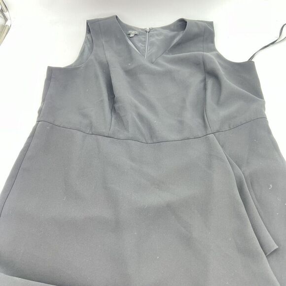 Talbots Black Sheath Dress With Ruffle Size 18W - Picture 3 of 5